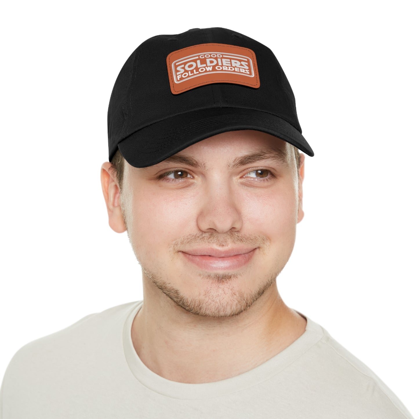 Good Soldiers Follow Order's Hat with Leather Patch (Rectangle)